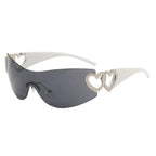 Heart Temple Y2K Sunglasses