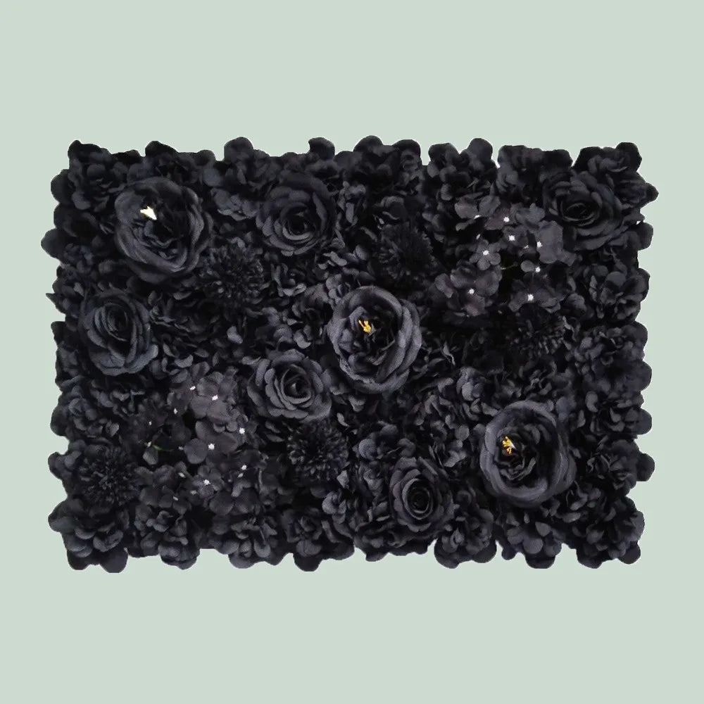 Silk Rose & Peony Flower Wall Panel