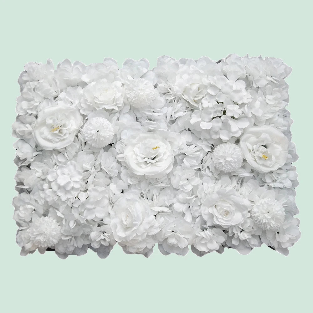 Silk Rose & Peony Flower Wall Panel