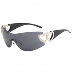 Heart Temple Y2K Sunglasses
