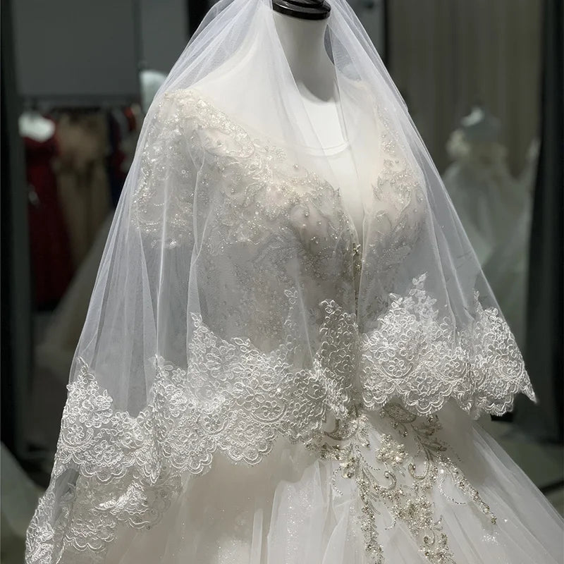 Fingertip Bridal Veil with Comb