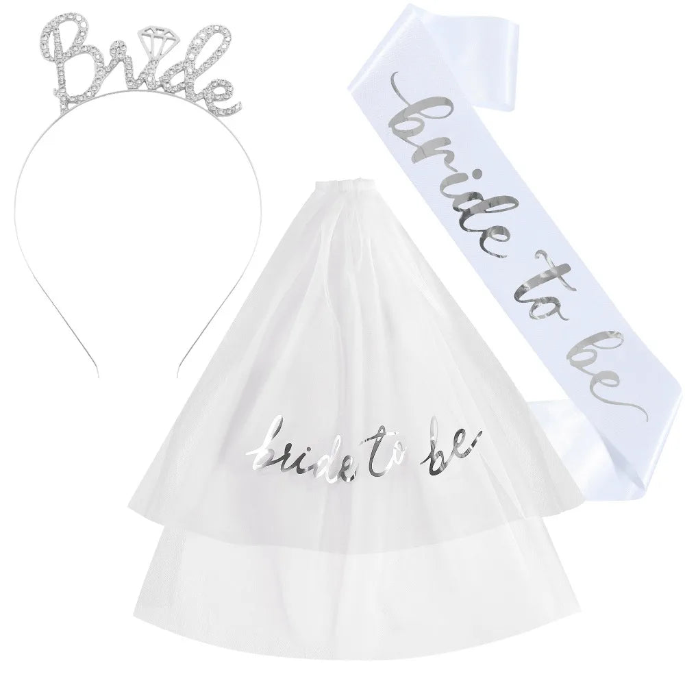 Bride-to-Be Veil & Sash Set