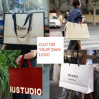Custom White Shopping Gift Bags