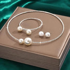 Pearl & Rhinestone Bridal Jewelry Set