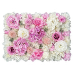 Silk Rose & Peony Flower Wall Panel
