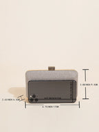 Silver Rhinestone Evening Clutch
