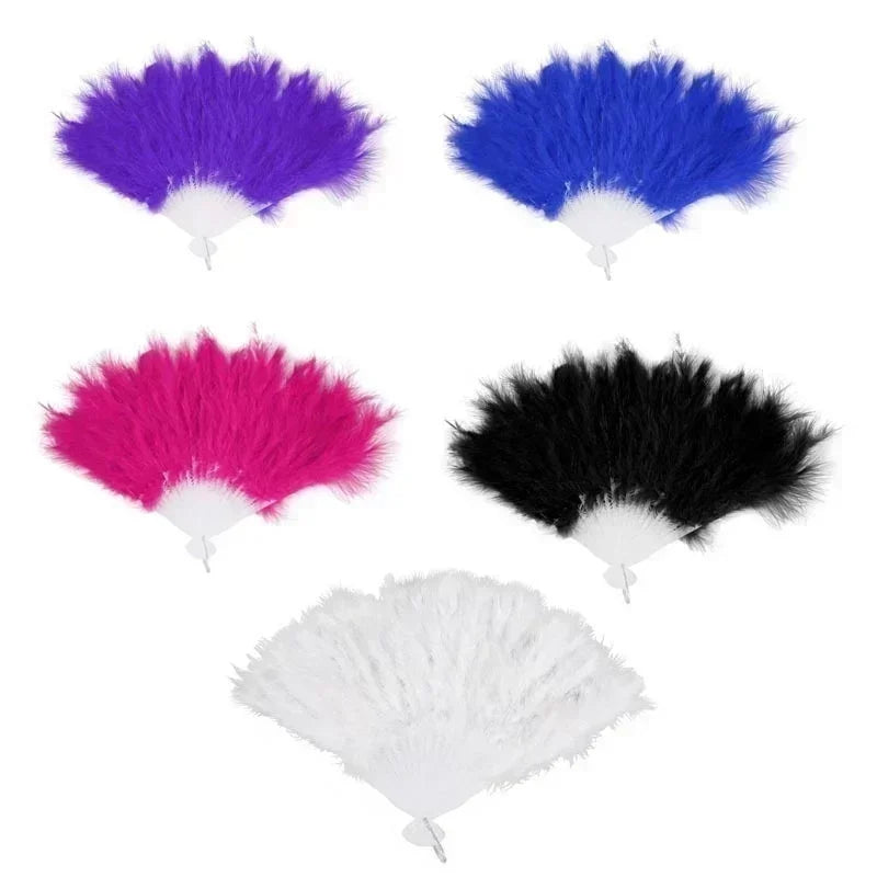 Feather Folding Bridal Fan