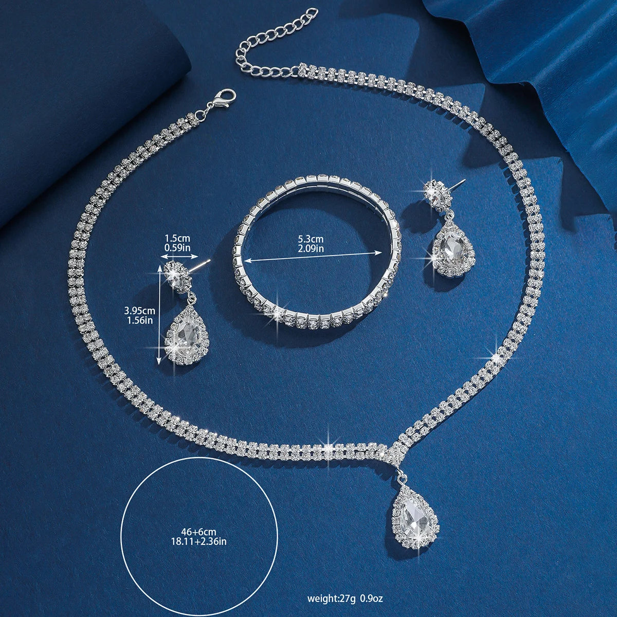 Water Drop Wedding Jewelry Set