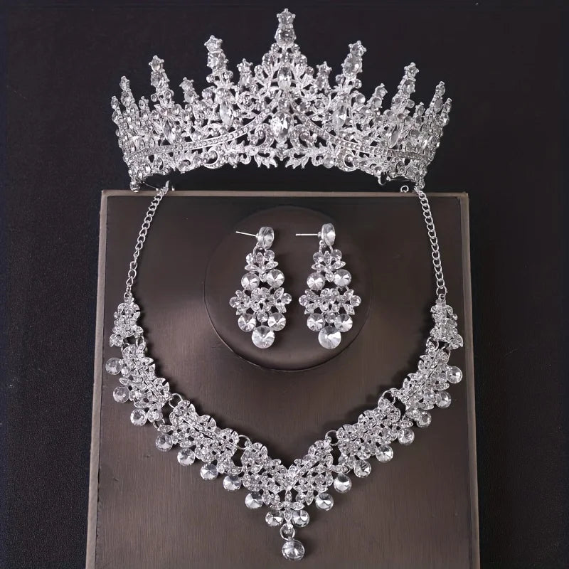 Crystal Bridal Crown Jewelry Set