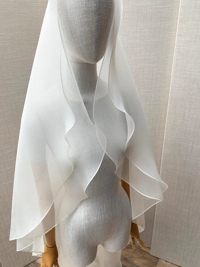 Curled Edge Double Layer Veil