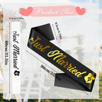 Just Married Party Sash Set
