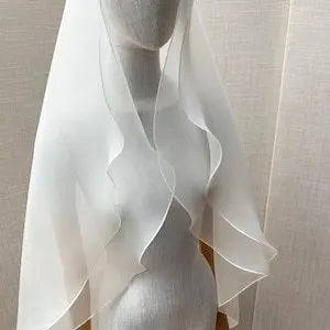 Double Layer Curled Bridal Veil