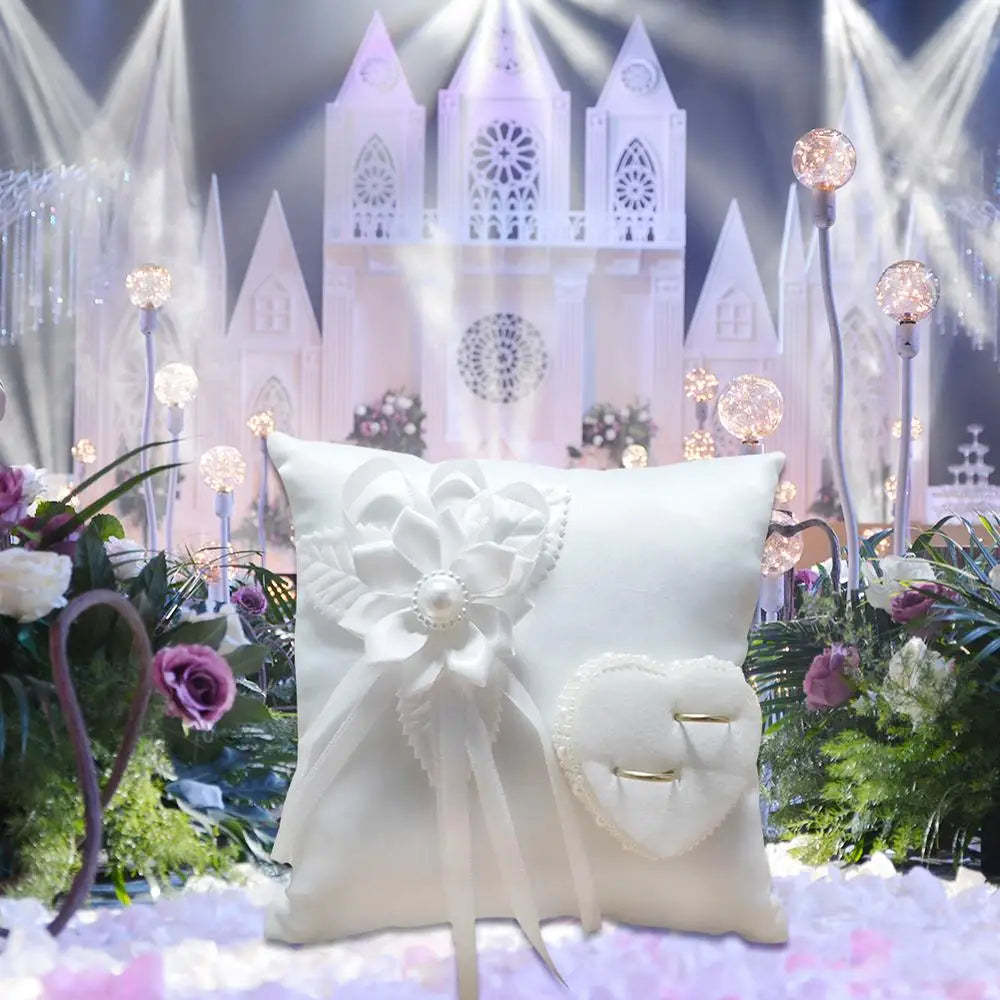 Heart Wedding Ring Pillow