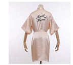 Bridal Satin Kimono Robe