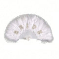 Vintage Feather Folding Fan