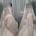 Sequined Lace Bridal Veil