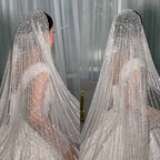 Sequined Lace Bridal Veil