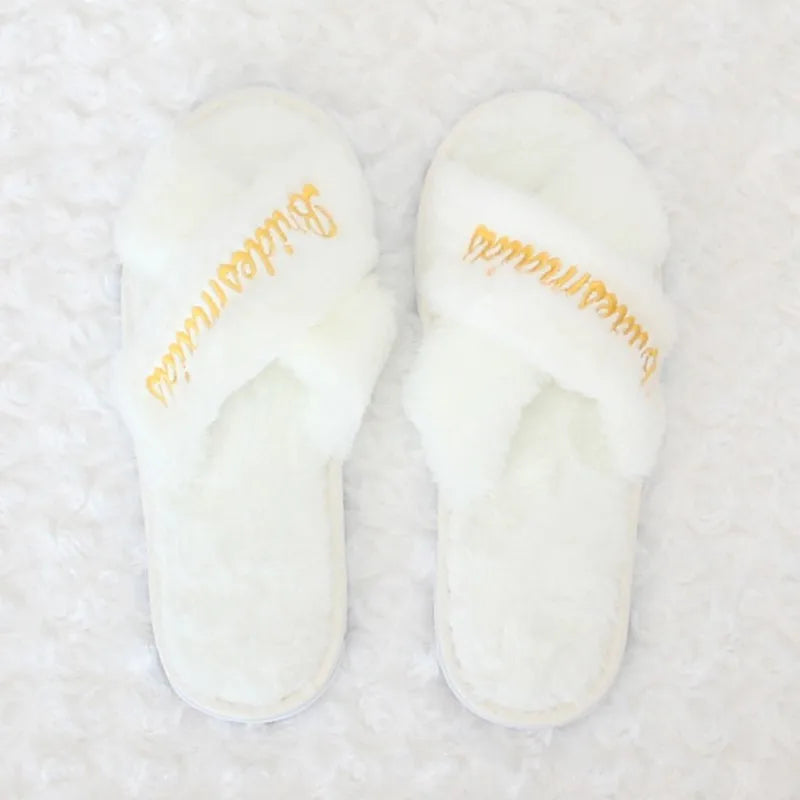 Bridal Open-Toe Slippers