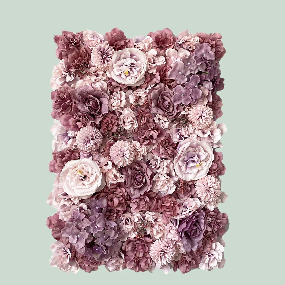 Silk Rose & Peony Flower Wall Panel