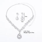 Purple Rhinestone Bridal Jewelry Set