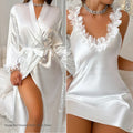 Bride Lace Satin Robe Set