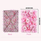 Silk Rose & Peony Flower Wall Panel