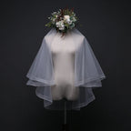 White Ribbon Edge Bridal Veil