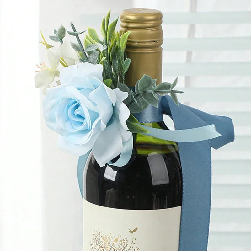 Blue Lotus Rose Corsage Set