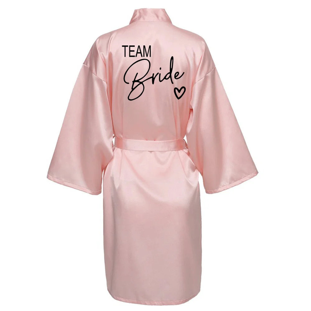 Team Bride Satin Robe