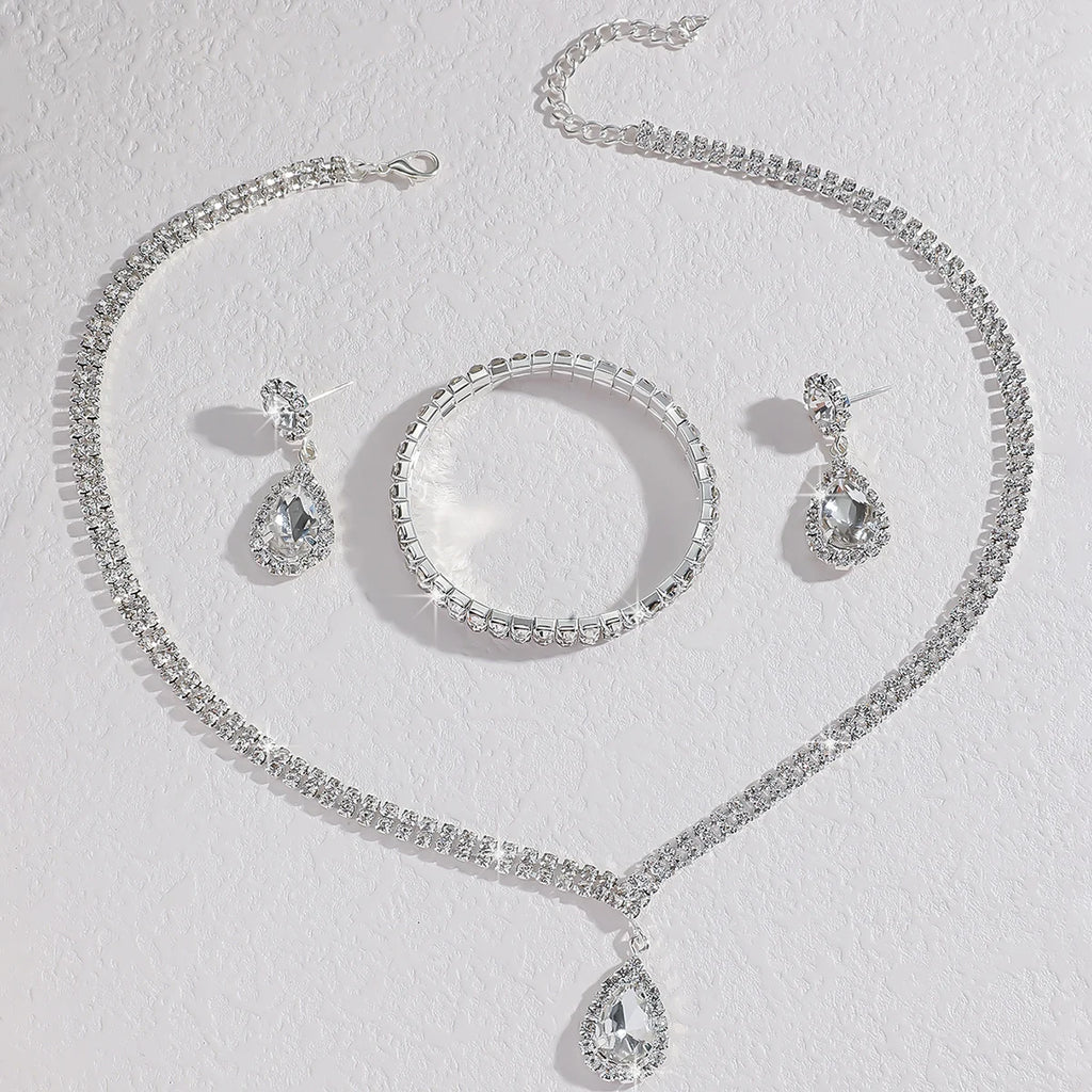 Water Drop Wedding Jewelry Set