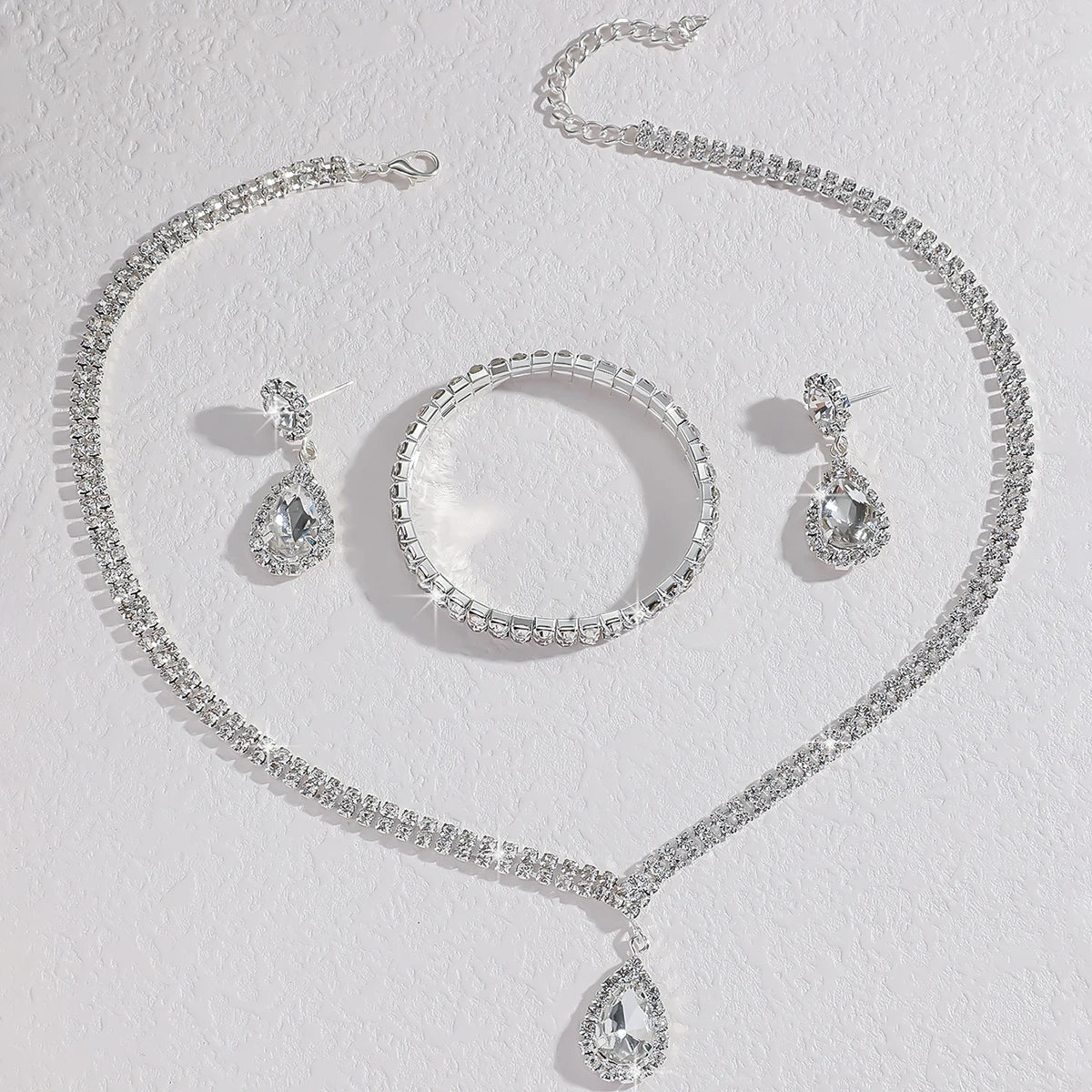 Water Drop Wedding Jewelry Set