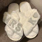 Personalized Pearl Bridal Slippers