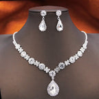 Purple Rhinestone Bridal Jewelry Set