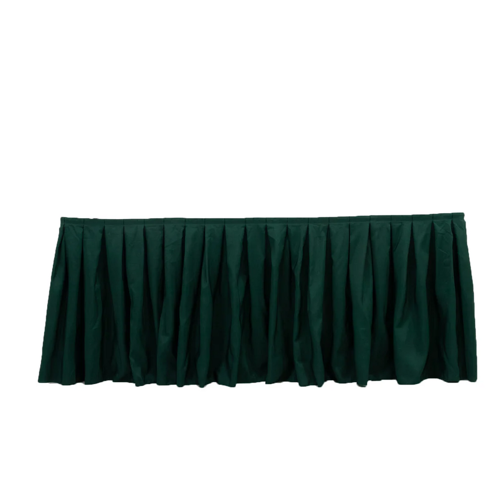 Emerald Green Pleated Table Skirt