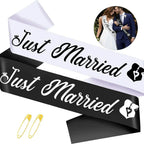 Just Married Party Sash Set