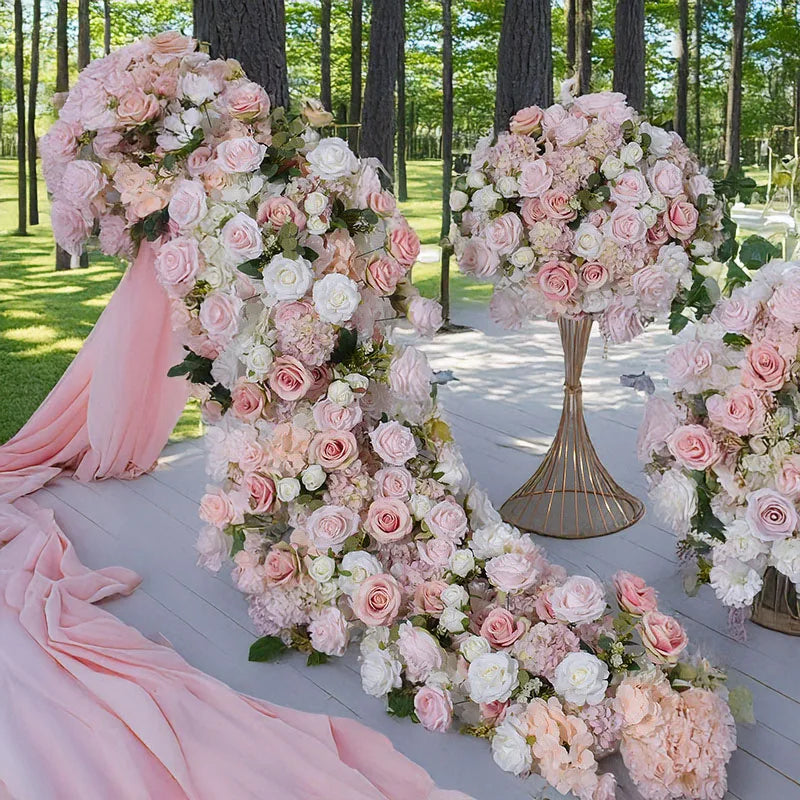 Pink Artificial Flower Decor Set