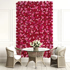 Silk Rose & Peony Flower Wall Panel