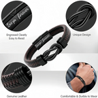 “To My Man” Leather Bracelet