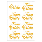 Team Bride Tattoo Sticker Set