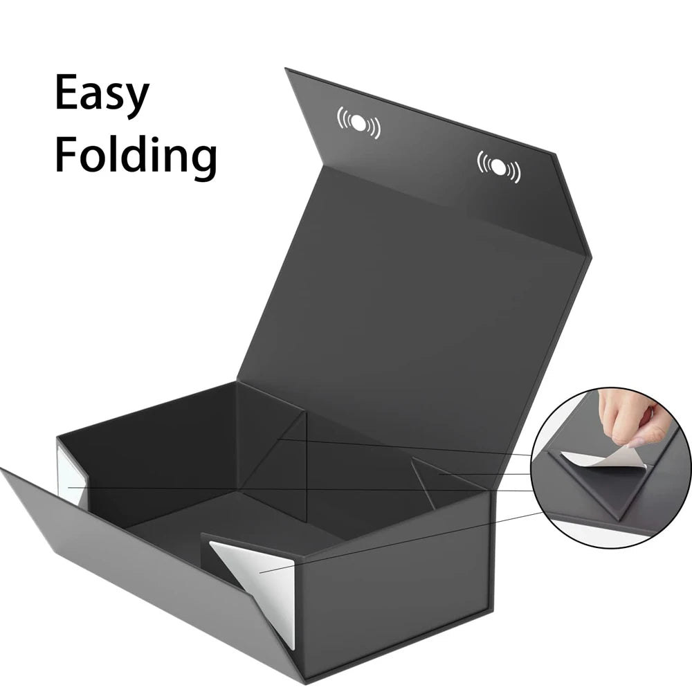 Luxury Black Gift Box with Lid & Ribbon – Proposal, Bridesmaid & Graduation Gift