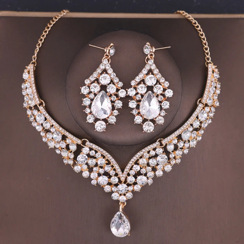 Crystal Bridal Crown Jewelry Set