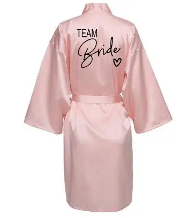 Team Bride Satin Robe