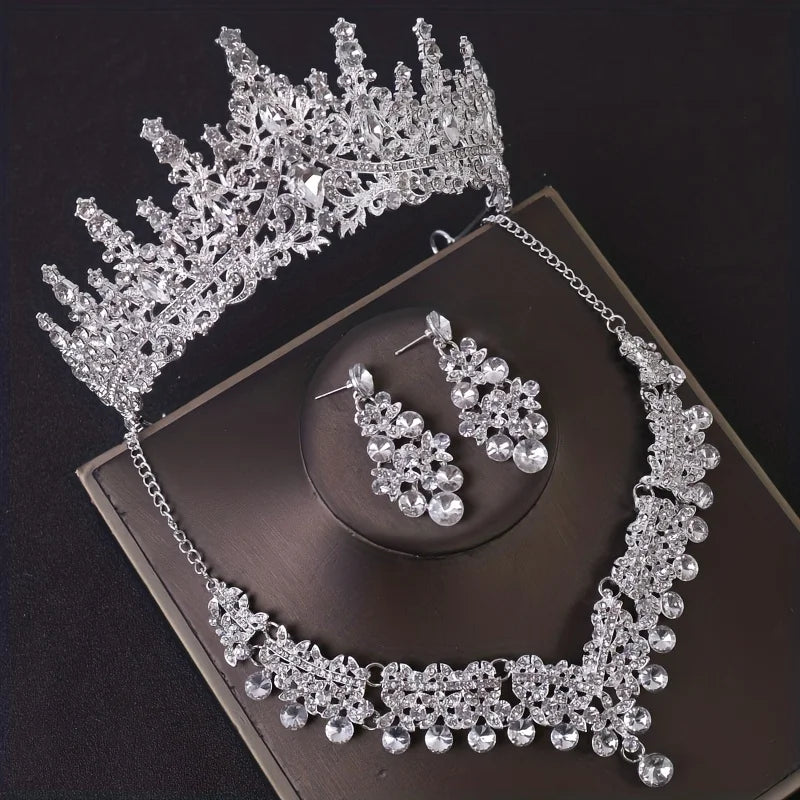 Crystal Bridal Crown Jewelry Set