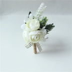 Beige Rose Wedding Boutonniere