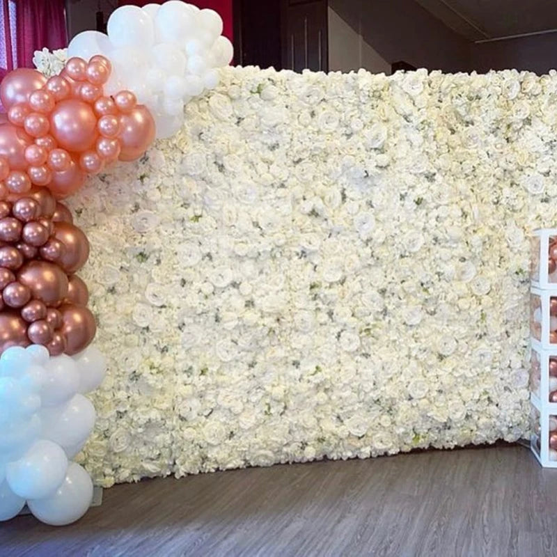 Silk Rose & Peony Flower Wall Panel