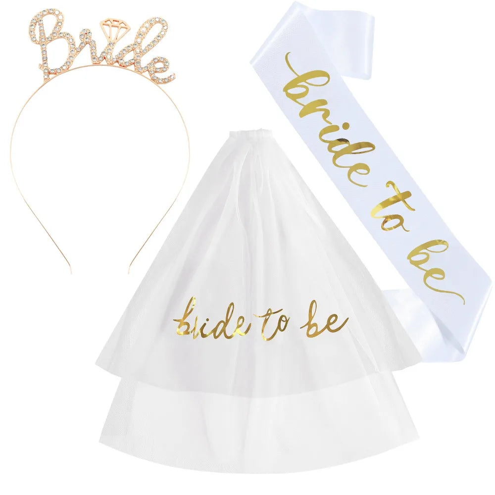 Bride-to-Be Veil & Sash Set – Bachelorette & Bachelor Party Headband Accessory  Why this works