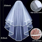 Short Bridal Veil with Comb