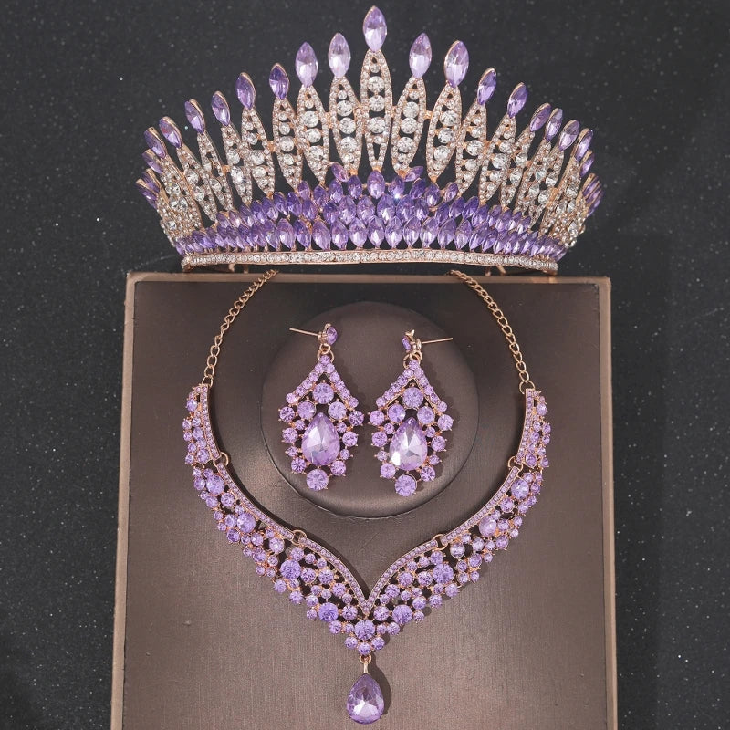 Crystal Bridal Crown Jewelry Set
