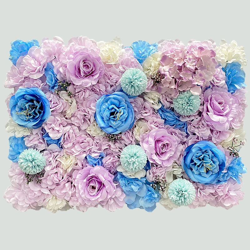 Silk Rose & Peony Flower Wall Panel