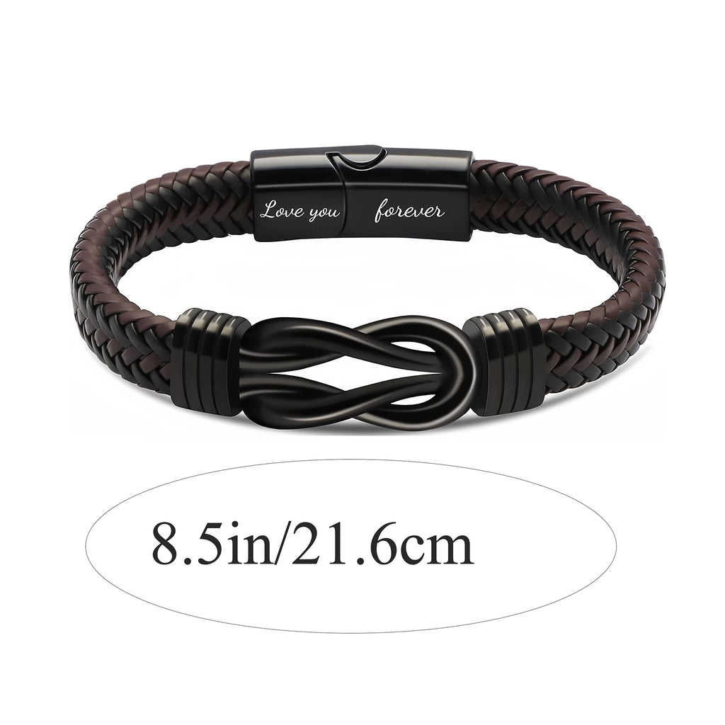 “To My Man” Leather Bracelet